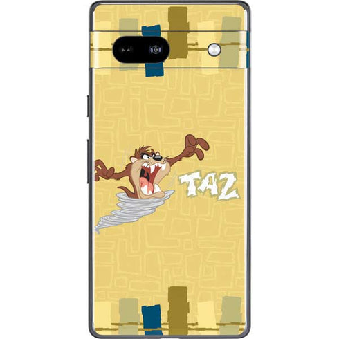 Looney Tunes Tasmanian Devil Swirl Cream Google Pixel 7a Skin